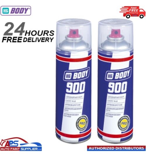 2x HB Body 900 Cavity Wax Oil 400ml Car Van AEROSOLES Closed Parts